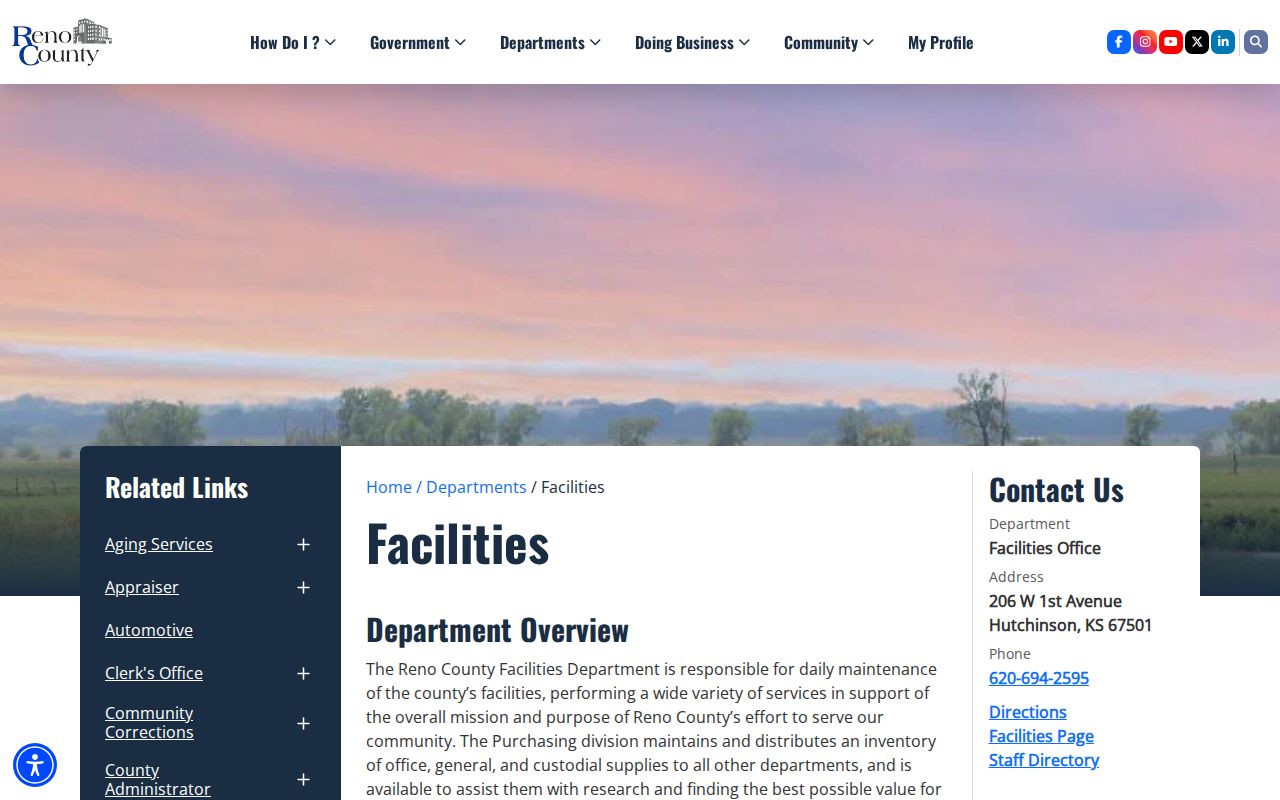 Reno County court docket courthouse facilities
